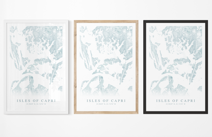 Isles of Capri Map Print