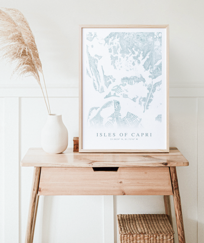 Isles of Capri Map Print