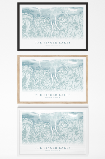 Finger Lakes Map Print