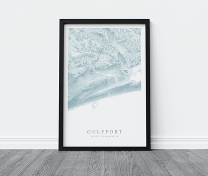 Gulfport Map Print