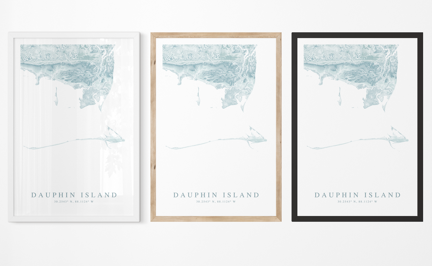 Dauphin Island Map Print