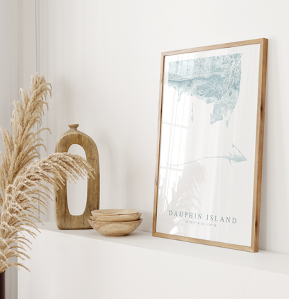 Dauphin Island Map Print