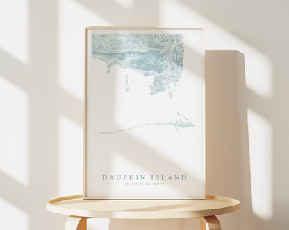 Dauphin Island Map Print