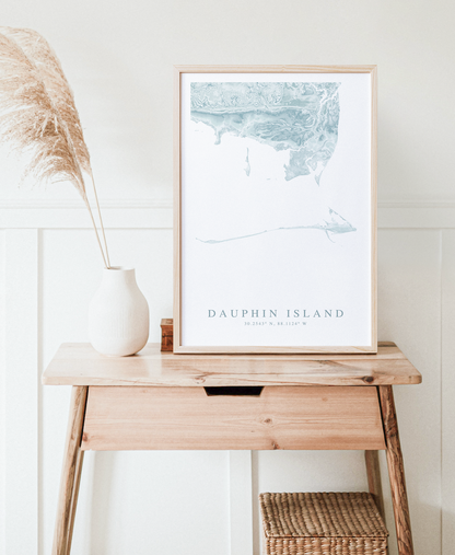 Dauphin Island Map Print