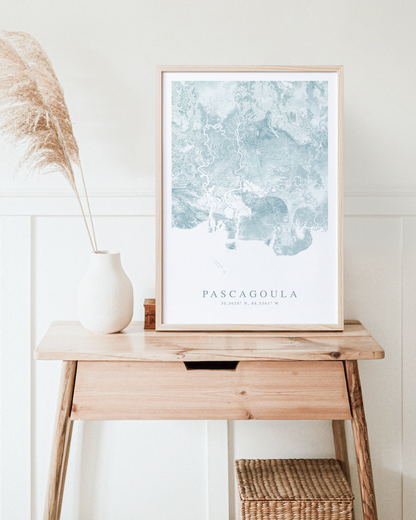 Pascagoula Map Print