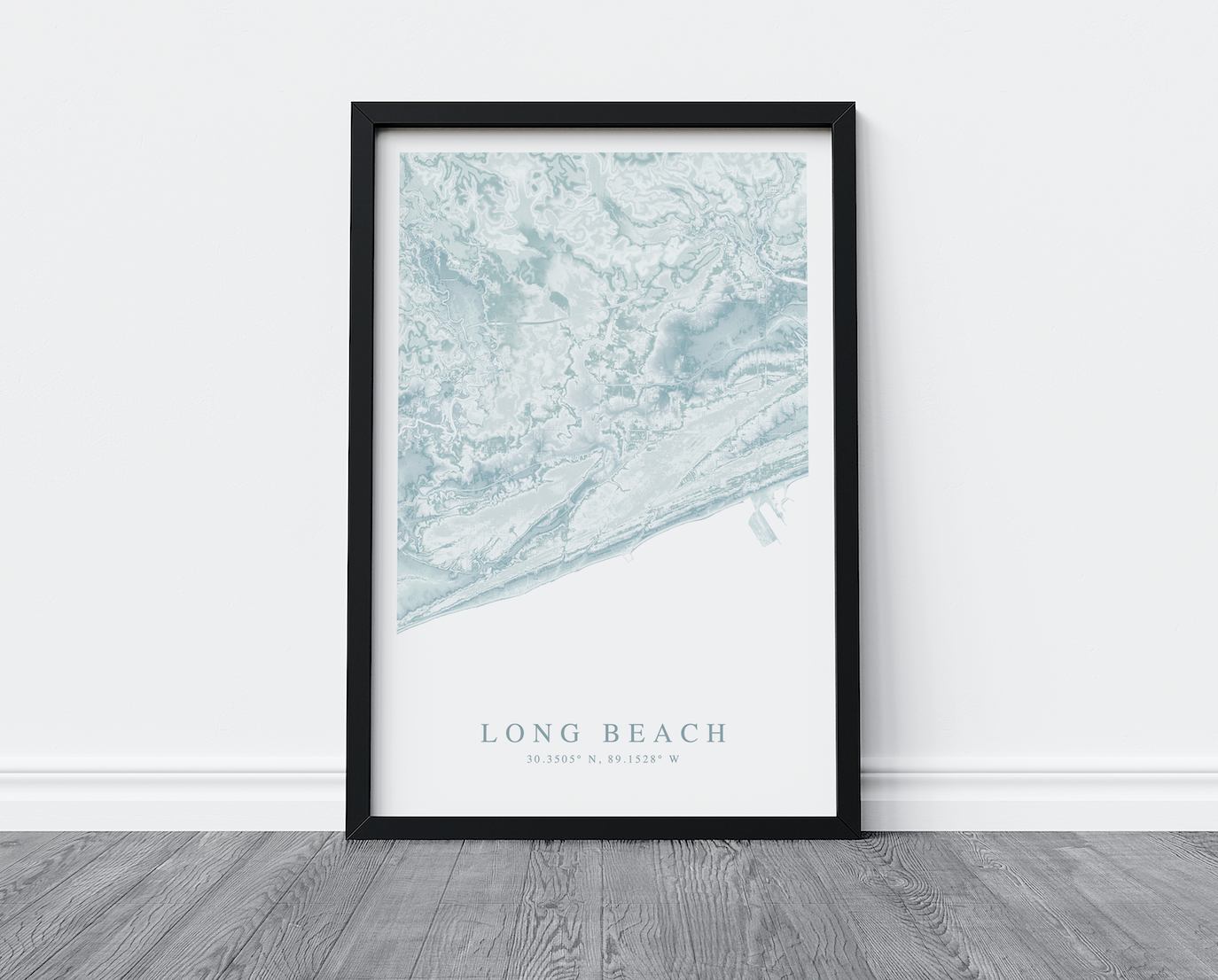 Long Beach MS Map Print