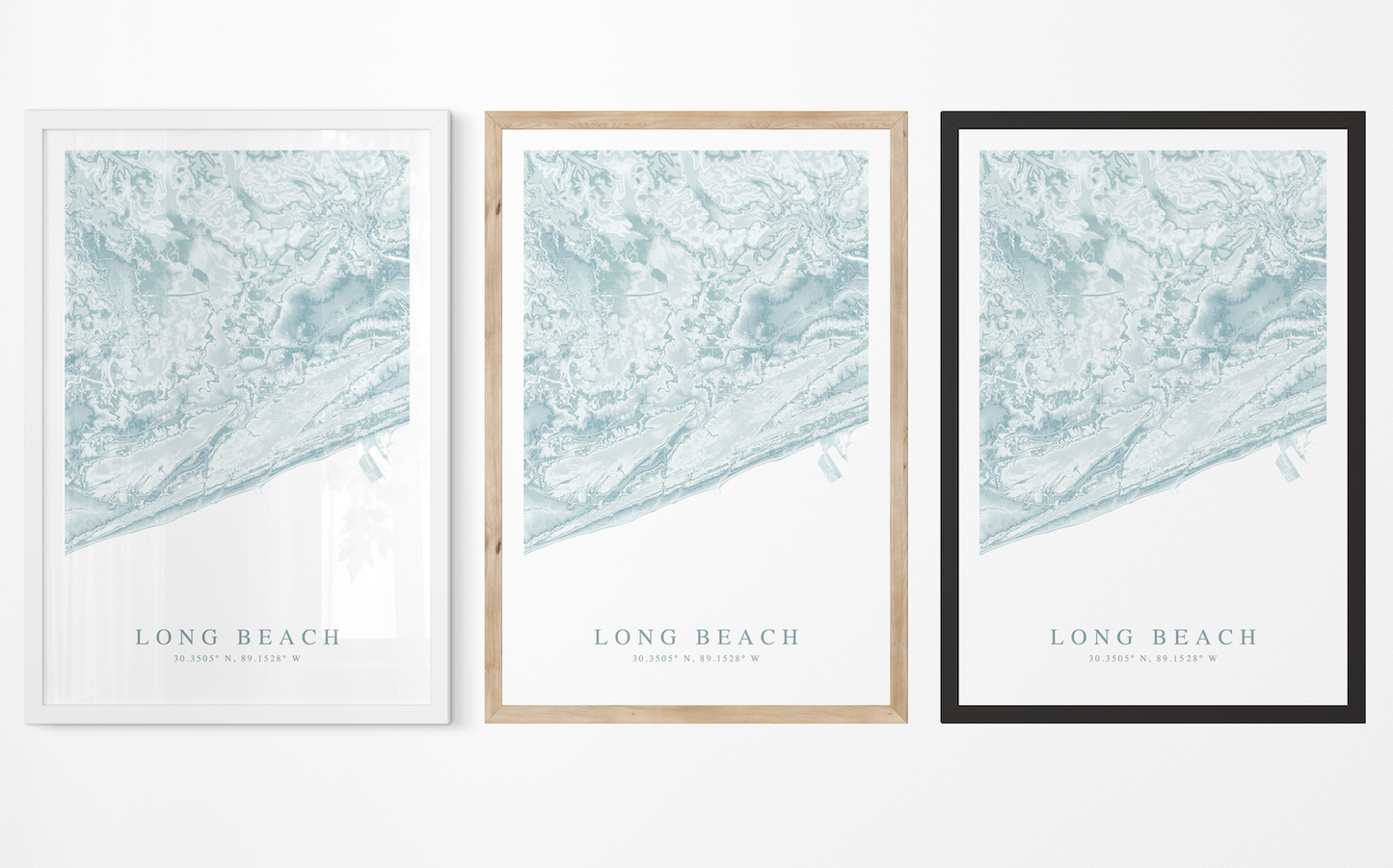 Long Beach MS Map Print