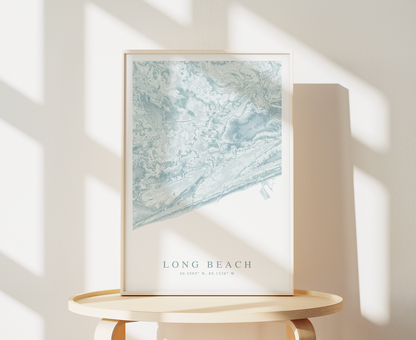 Long Beach MS Map Print