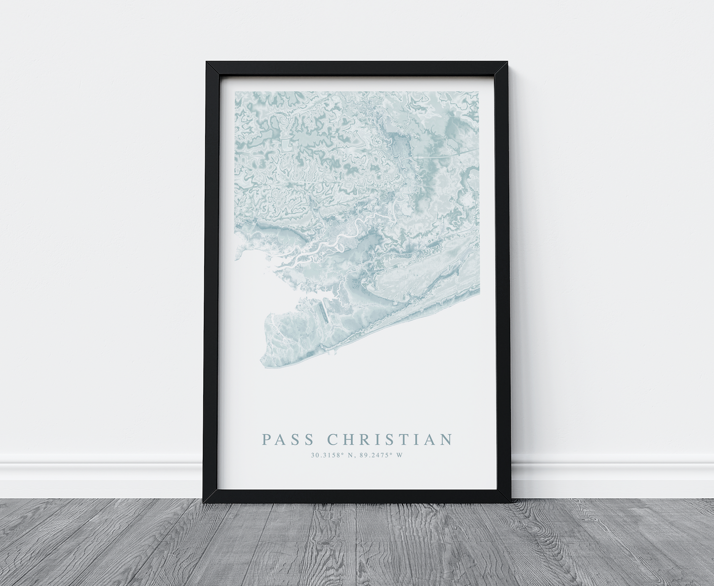 Pass Christian Map Print