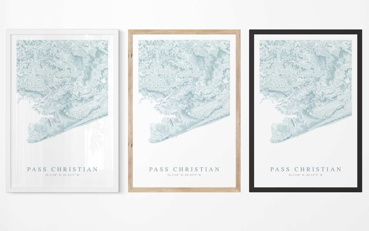 Pass Christian Map Print