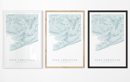 Pass Christian Map Print