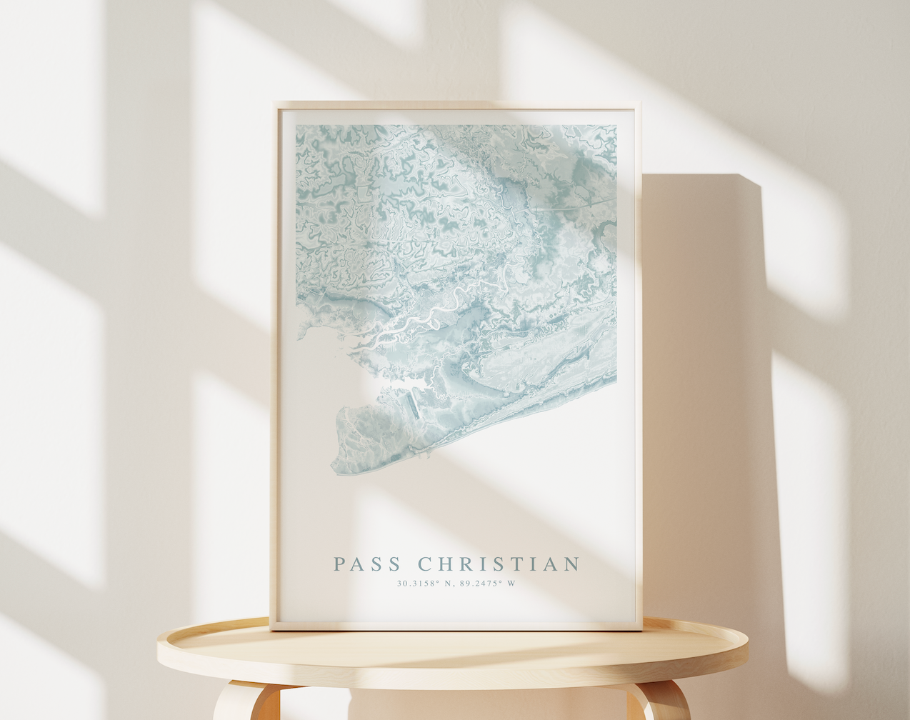 Pass Christian Map Print