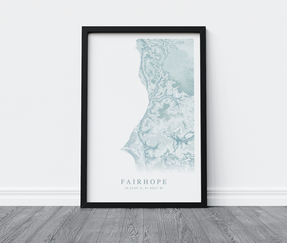 Fairhope Map Print