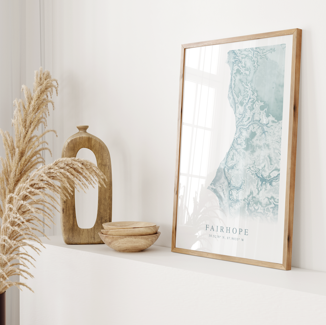 Fairhope Map Print