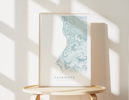 Fairhope Map Print