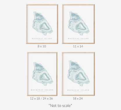 Mackinac Island Map Print