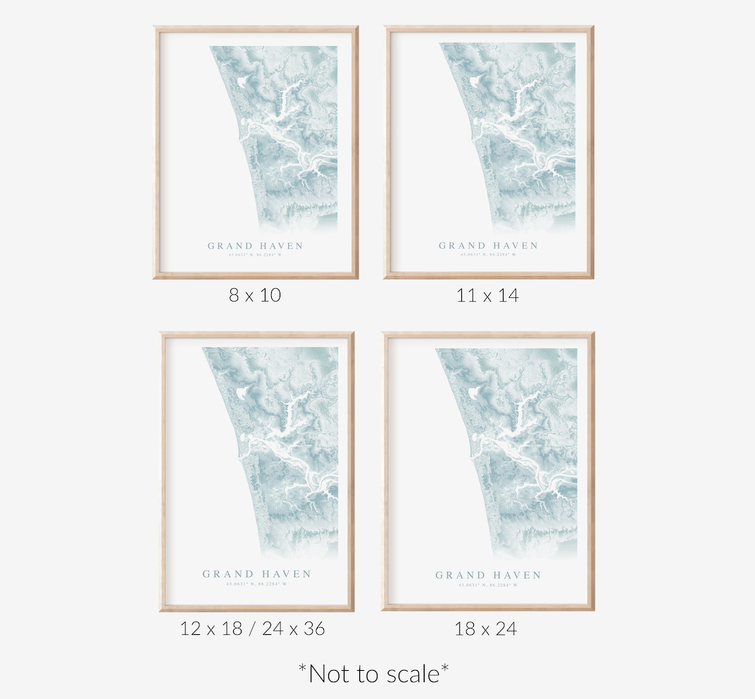 Grand Haven Map Print