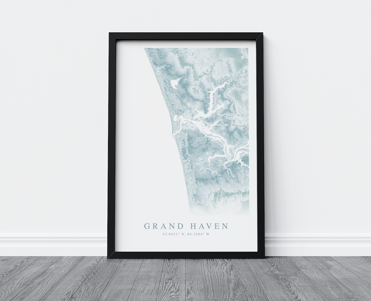 Grand Haven Map Print