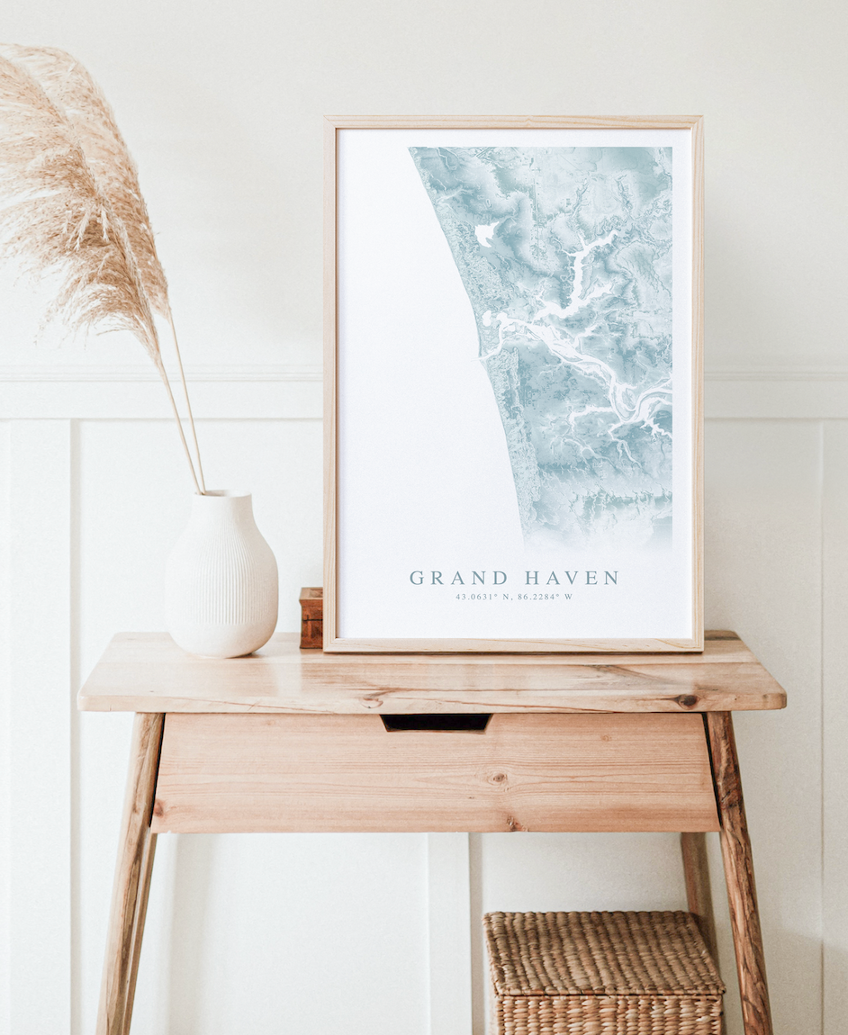 Grand Haven Map Print