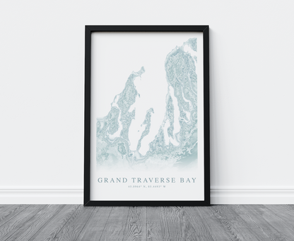 Grand Traverse Bay Map Print