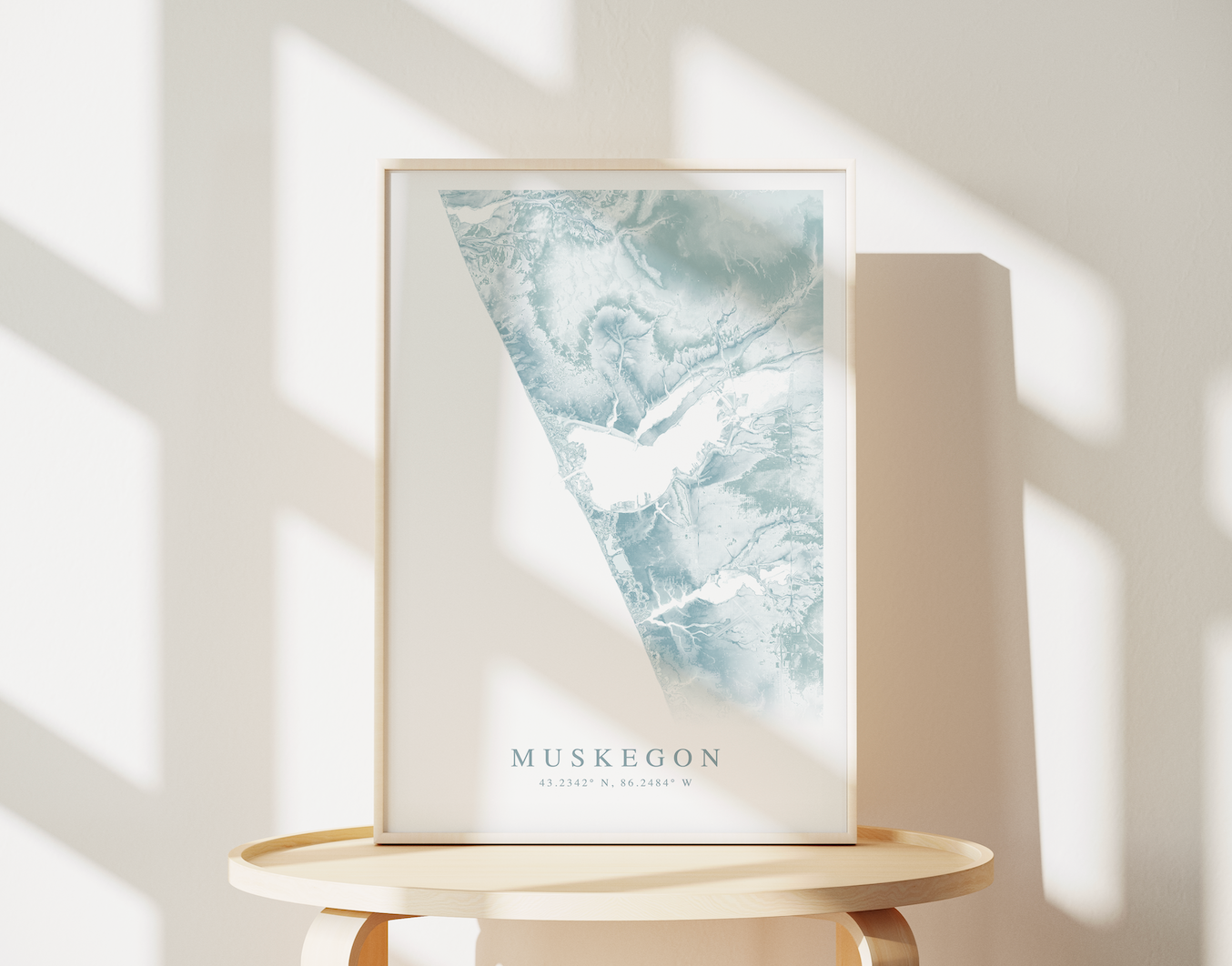 Muskegon Map Print