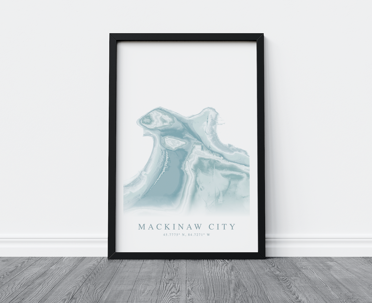 Mackinaw City Map Print