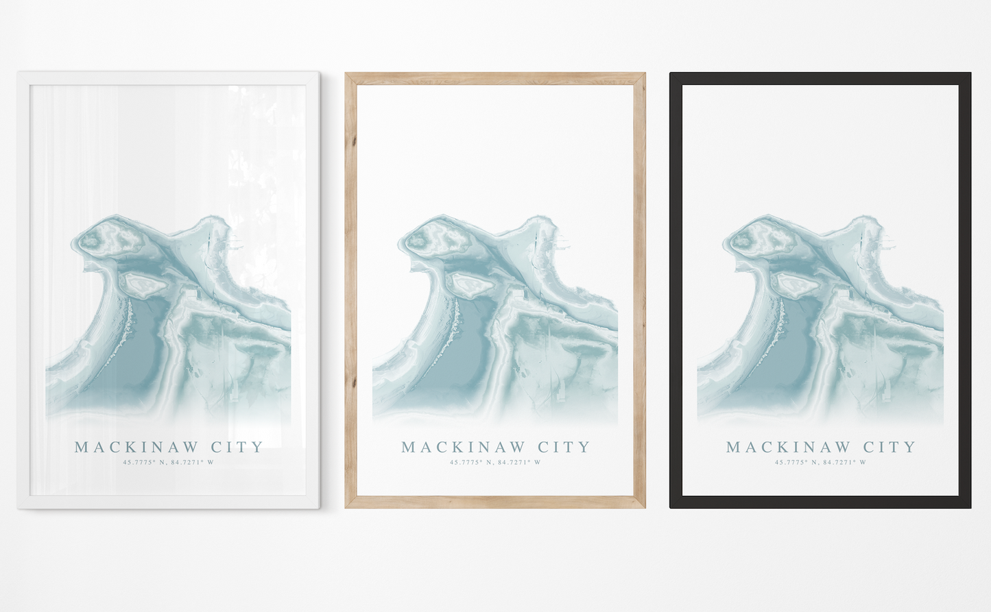 Mackinaw City Map Print