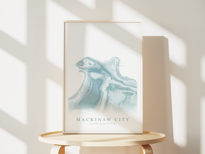 Mackinaw City Map Print