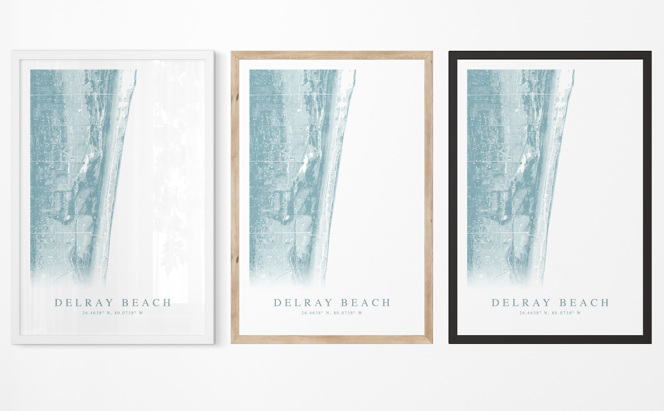 Delray Beach Map Print