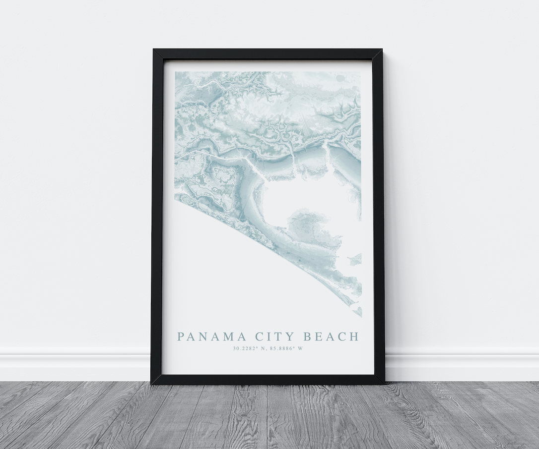 Panama City Beach Map Print