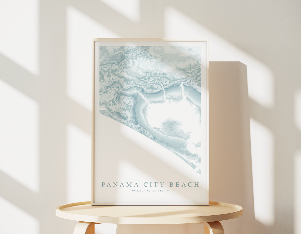 Panama City Beach Map Print