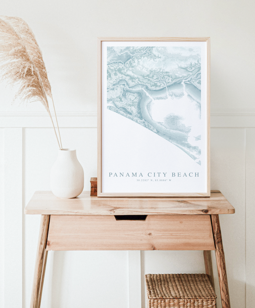 Panama City Beach Map Print