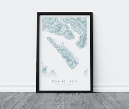 Fox Island WA Map Print