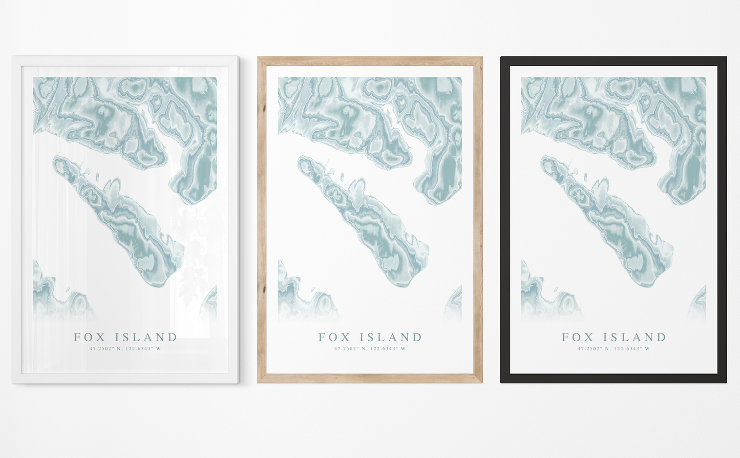 Fox Island WA Map Print