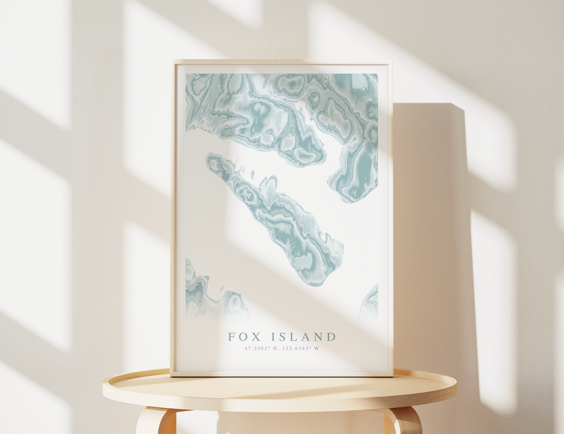 Fox Island WA Map Print