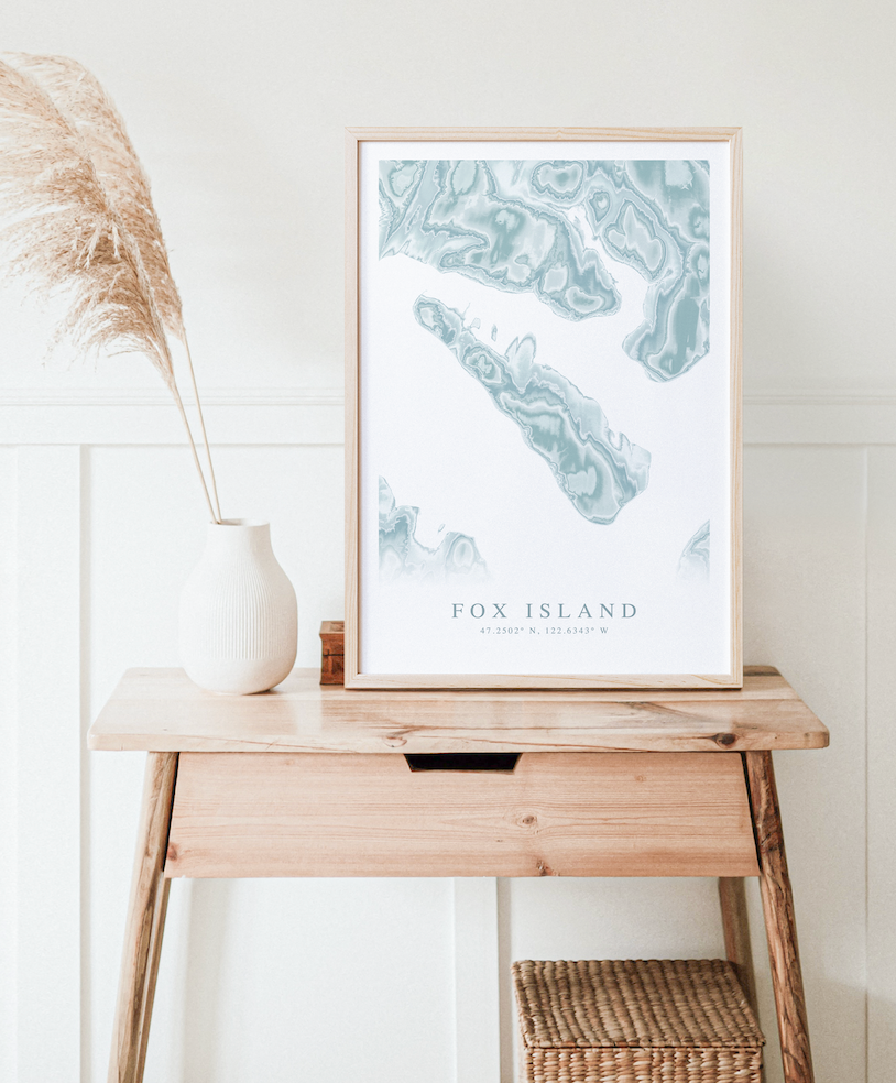 Fox Island WA Map Print