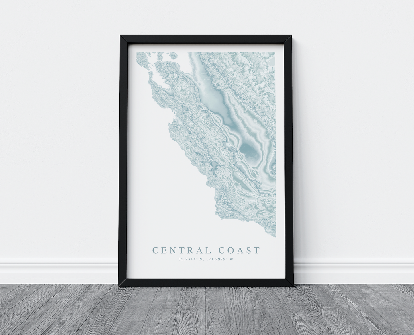 Central Coast CA Map Print