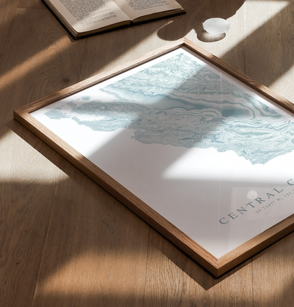 Central Coast CA Map Print