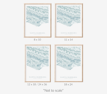 Santa Barbara Map Print