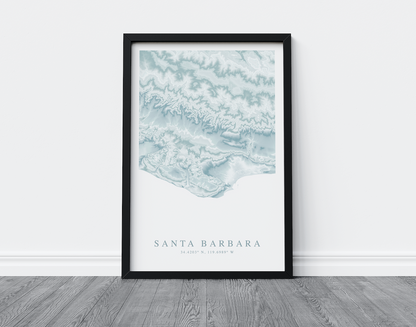 Santa Barbara Map Print