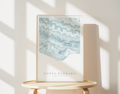 Santa Barbara Map Print