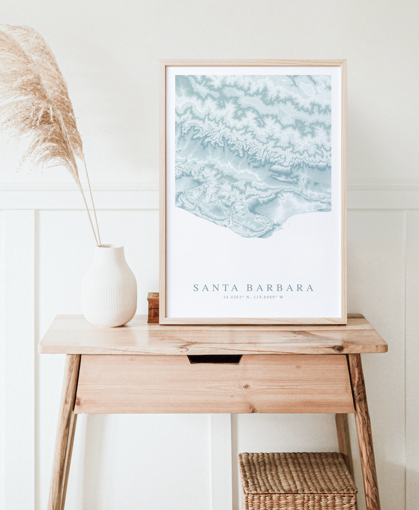 Santa Barbara Map Print