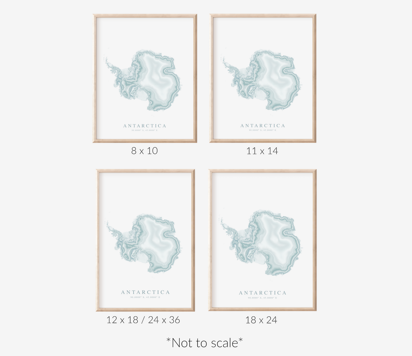 Antarctica Map Print