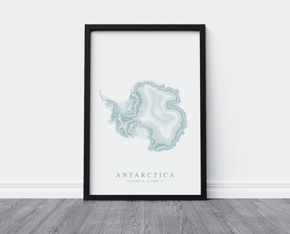 Antarctica Map Print