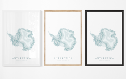 Antarctica Map Print