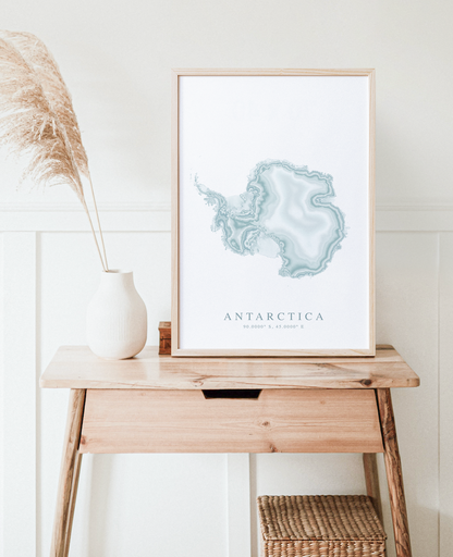 Antarctica Map Print
