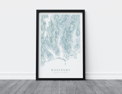 Westport MA Map Print