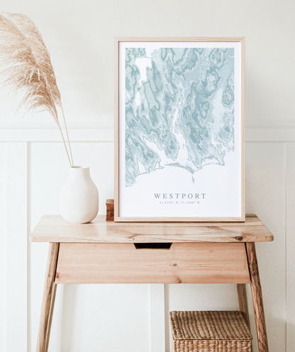 Westport MA Map Print