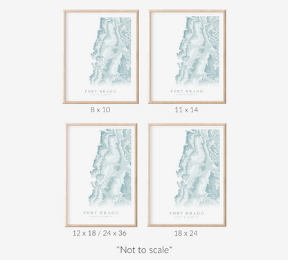 Fort Bragg Map Print