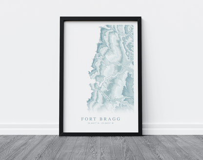 Fort Bragg Map Print